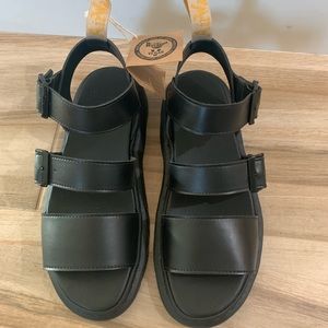 Dr Martens Vegan Gryphon Black Sandals UK9